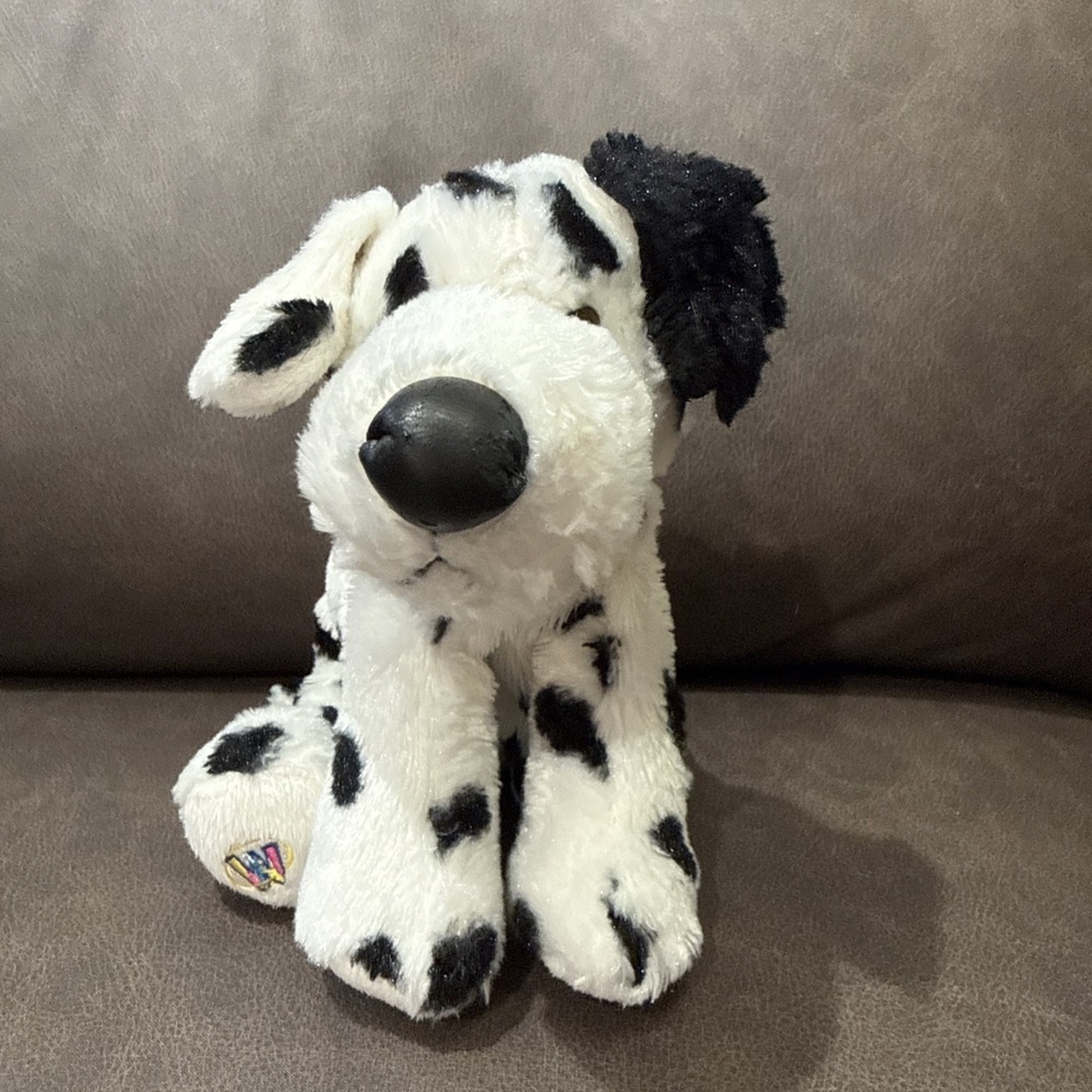 GANZ Webkinz Dalmatian Black & White Plush Puppy 11" No Code HMT123
